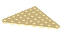 Lego (N) ~ Wedge Plate 8 x 8 Cut Corner ~ [Tan]