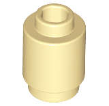 Lego (N) ~ Brick Round 1 x 1 ~ [Tan]