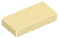 Lego (U) ~ Tile 1 x 2 ~ [Tan]