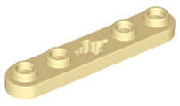Lego (N) ~ Technic Plate 1 x 5 with Smooth Ends 4 Studs and Center Axle Hole ~ [Tan]