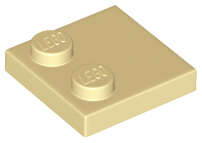 Lego (N) ~ Tile Modified 2 x 2 with Studs on Edge ~ [Tan]