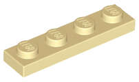 Lego (N) ~ Plate 1 x 4 ~ [Tan]
