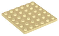 Lego (N) ~ Plate 6 x 6 ~ [Tan]