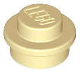 Lego (N) ~ Plate Round 1 x 1 ~ [Tan]