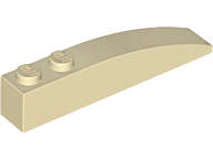 Lego (U) ~ Slope Curved 6 x 1 with 2 Studs ~ [Tan]