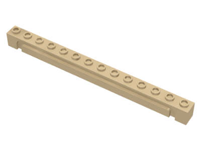 Lego NEW - Brick Modified 1 x 14 with Groove~ [Tan]