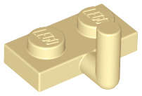 Lego (N) ~ Plate Modified 1 x 2 with Bar Arm Up (Horizontal Arm 5mm) ~ [Tan]