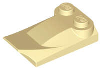 Lego (N) ~ Slope Curved 3 x 2 x 2/3 with 2 Studs Wing End ~ [Tan]