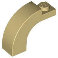 Lego (N) ~ Arch 1 x 3 x 2 Curved Top ~ [Tan]