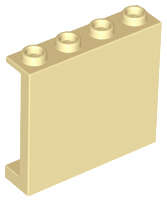 Lego (N) ~ Panel 1 x 4 x 3 with Side Supports - Hollow Studs ~ [Tan]