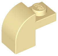Lego (N) ~ Slope Curved 2 x 1 x 1 1/3 with Recessed Stud ~ [Tan]