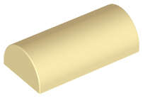 Lego (N) ~ Slope Curved 2 x 4 Double (Undetermined Type) ~ [Tan]