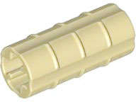 Lego (U) ~ Technic Axle Connector 2L (Ridged with x Hole x Orientation) ~ [Tan]
