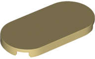 Lego (N) ~ Tile Round 2 x 4 Oval ~ [Tan]