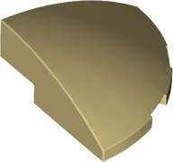 Lego (N) ~ Slope Curved 3 x 3 Corner Round ~ [Tan]