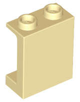 Lego (N) ~ Panel 1 x 2 x 2 with Side Supports - Hollow Studs ~ [Tan]