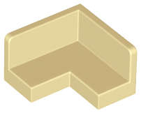 Lego (N) ~ Panel 2 x 2 x 1 Corner ~ [Tan]