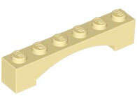 Lego (N) ~ Arch 1 x 6 Raised Arch ~ [Tan]