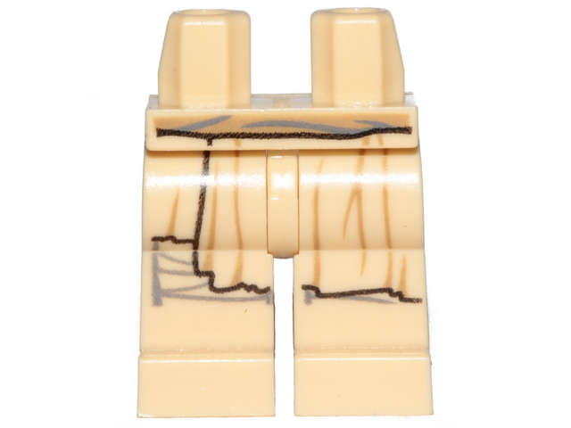 Lego (N) ~ Hips and Legs with SW Frayed Robe and Wrappings on Right Leg Pattern ~ [Tan]