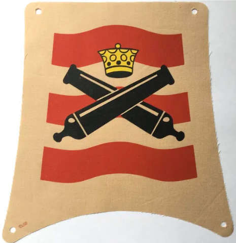 Lego (U) ~ Cloth Sail 25 x 25 Square with Crossed Cannons Pattern ~ [Tan]