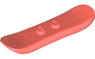 Lego (N) ~ Minifigure Utensil Snowboard Small ~ [Coral]