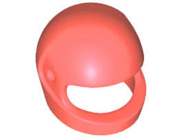 Lego NEW - Minifigure Headgear Helmet Motorcycle (Standard)~ [Coral]