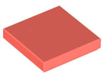 Lego (N) ~ Tile 2 x 2 ~ [Coral]