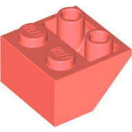 Lego (U) ~ Slope Inverted 45 2 x 2 with Flat Bottom Pin ~ [Coral]