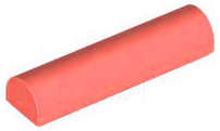 Lego (N) ~ Slope Curved 1 x 4 x 2/3 Double ~ [Coral]