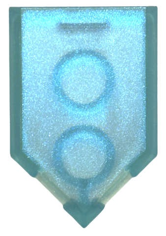 Lego (N) ~ Tile Modified 2 x 3 Pentagonal ~ [Satin Trans-Light Blue]