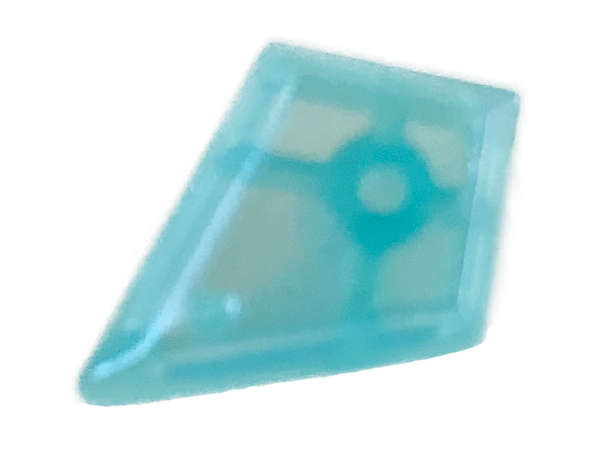 Lego (N) ~ Tile Modified 1 x 2 Diamond with Bar ~ [Satin Trans-Light Blue]