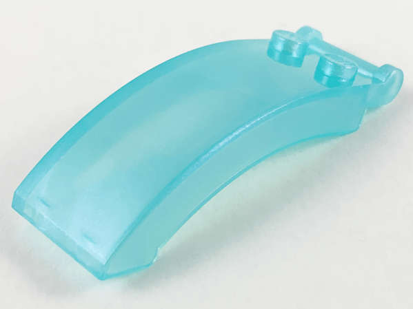 Lego (N) ~ Windscreen 6 x 2 x 2 with Bar Handle ~ [Satin Trans-Light Blue]