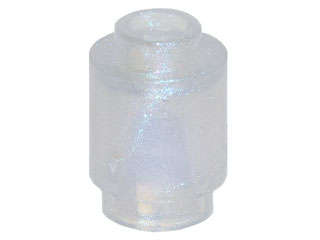 Lego (N) ~ Brick Round 1 x 1 ~ [Satin Trans-Clear]