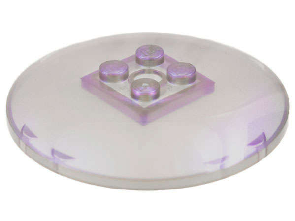 Lego (N) ~ Dish 6 x 6 Inverted (Radar) - Solid Studs ~ [Satin Trans-Brown]