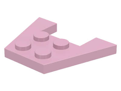 Lego (U) ~ Wedge Plate 3 x 4 without Stud Notches ~ [Pink]