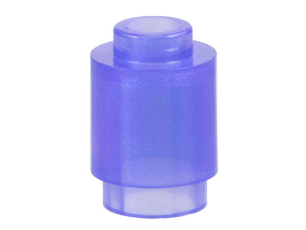Lego (N) ~ Brick Round 1 x 1 ~ [Satin Trans-Purple]