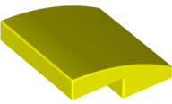 Lego (N) ~ Slope Curved 2 x 2 x 2/3 ~ [Neon Yellow]
