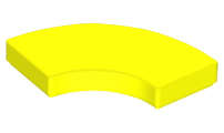 Lego (N) ~ Tile Round Corner 2 x 2 Macaroni ~ [Neon Yellow]