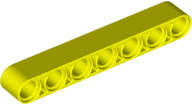 Lego (N) ~ Technic Liftarm Thick 1 x 7 ~ [Neon Yellow]