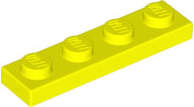 Lego (N) ~ Plate 1 x 4 ~ [Neon Yellow]