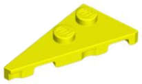 Lego (N) ~ Wedge Plate 4 x 2 Left Pointed ~ [Neon Yellow]