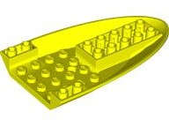 Lego (N) ~ Aircraft Fuselage Forward Bottom Curved 6 x 10 with 3 Holes ~ [Neon Yellow]