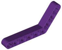 Lego (U) ~ Technic Liftarm Modified Bent Thick 1 x 9 (6 - 4) ~ [Purple]