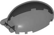Lego (N) ~ Windscreen 6 x 4 x 2 Bubble Canopy with Bar Handle ~ [Trans-Black]