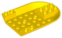 Lego (N) ~ Aircraft Fuselage Forward Bottom Curved 6 x 8 ~ [Yellow]