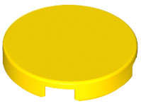 Lego (U) ~ Tile Round 2 x 2 with Bottom Stud Holder ~ [Yellow]