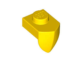 Lego (U) ~ Plate Modified 1 x 1 with Tooth Vertical ~ [Yellow]