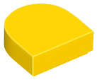 Lego (N) ~ Tile Round 1 x 1 Half Circle Extended ~ [Yellow]