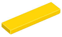 Lego (N) ~ Tile 1 x 4 ~ [Yellow]