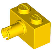 Lego (U) ~ Brick Modified 1 x 2 with Pin ~ [Yellow]